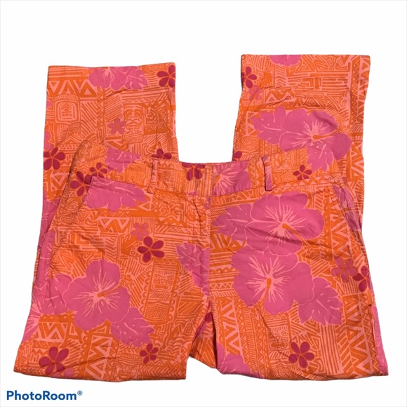 Lilly Pulitzer Pants - Lilly Pulitzer Tiki Liza Cropped Pants size 6